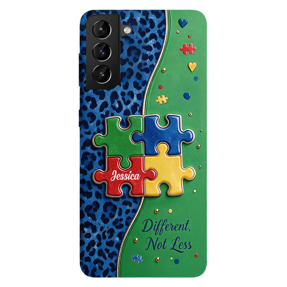 Different Not Less - Personalized Autism Awareness Full Print Phone Case