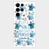 Just A Girl Who Loves Turtles - Personalized Turtle Full Print Phone Case