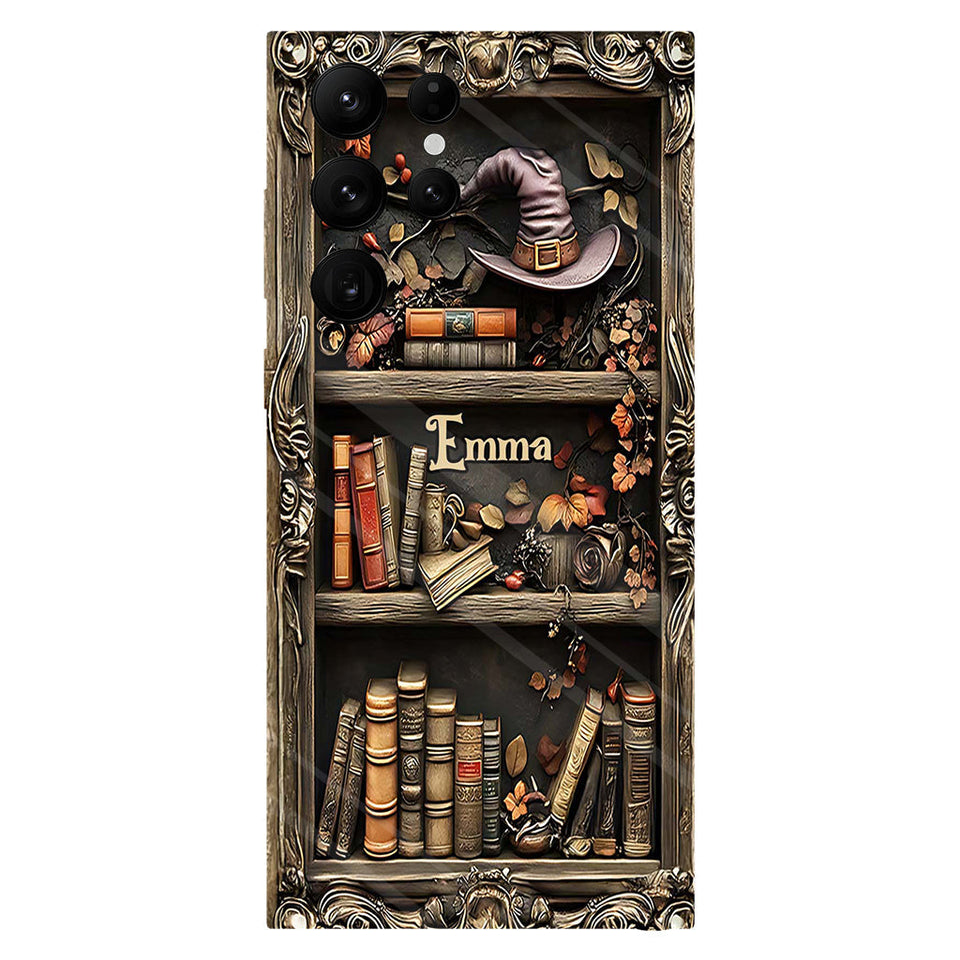 Hat And Books - Personalized Witch Full Print Phone Case