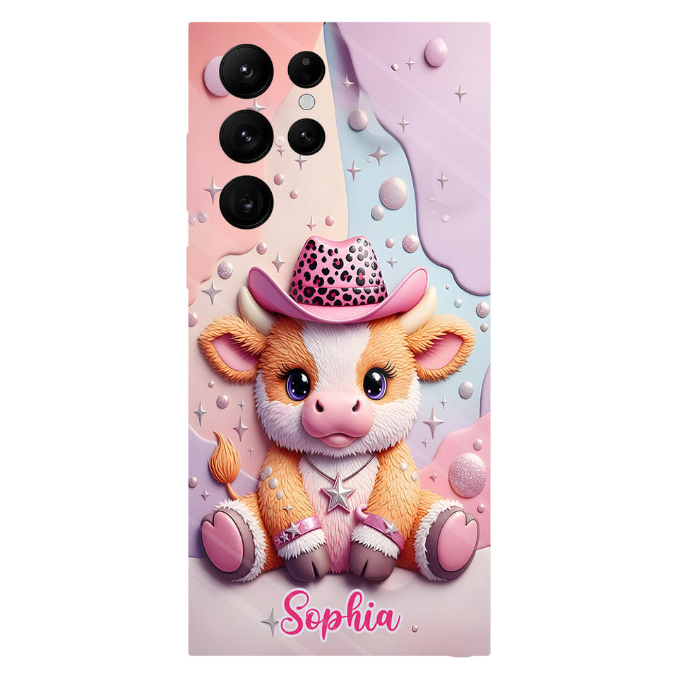 Adorable Highland Cow - Personalized Highland Cow Full Print Phone Case