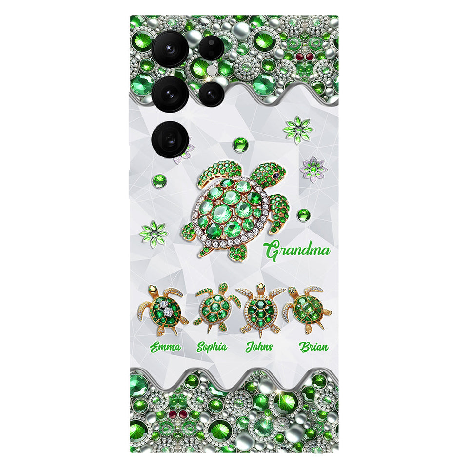 Grandma Of Little Turtles - Personalized Grandma Full Print Phone Case