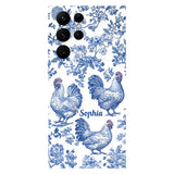 Chicken Toile de Jouy - Personalized Chicken Full Print Phone Case