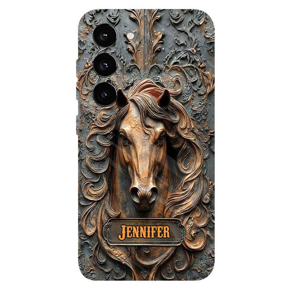 Love Horses - Personalized Horse Full Print Phone Case