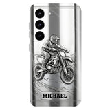 Metalic Dirt Bike/ Motocross - Personalized Dirt Bike Full Print Phone Case