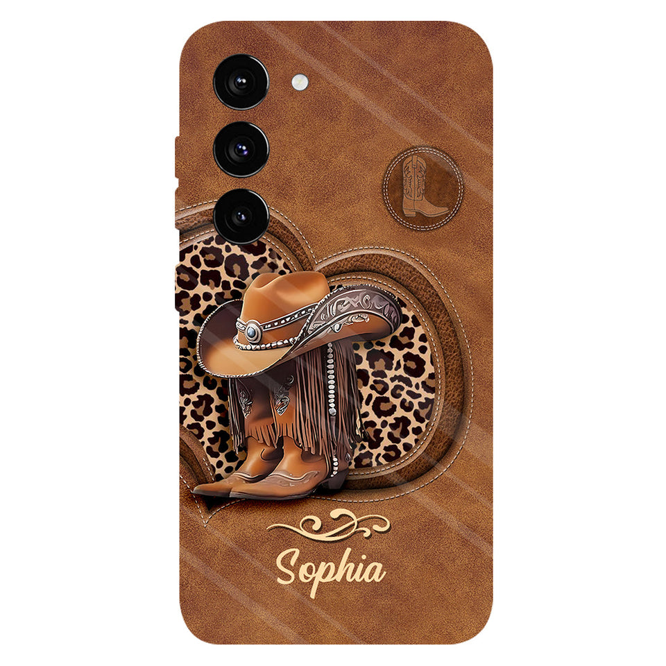 Cowgirl Boots - Personalized Cowgirl Full Print Phone Case