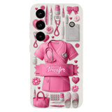 Nursing Is A Work Of Heart - Personalized Nurse Full Print Phone Case