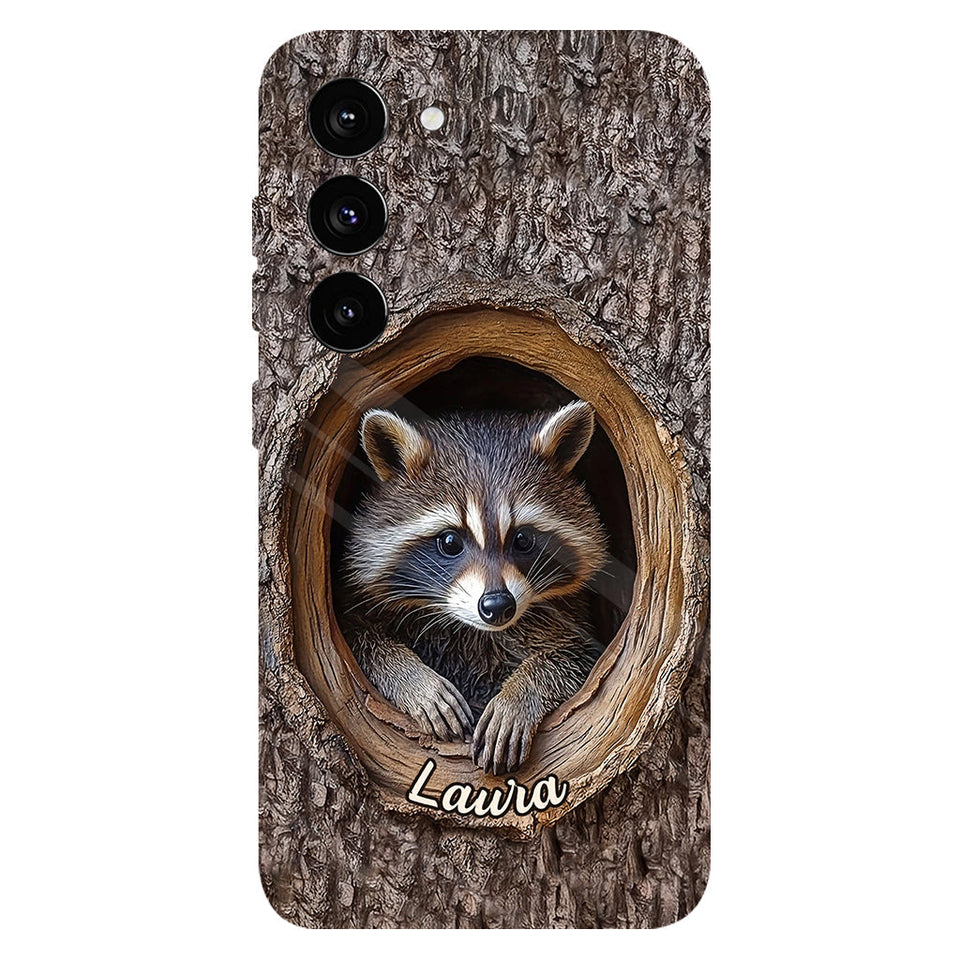 Adorable Raccoon - Personalized Raccoon Full Print Phone Case