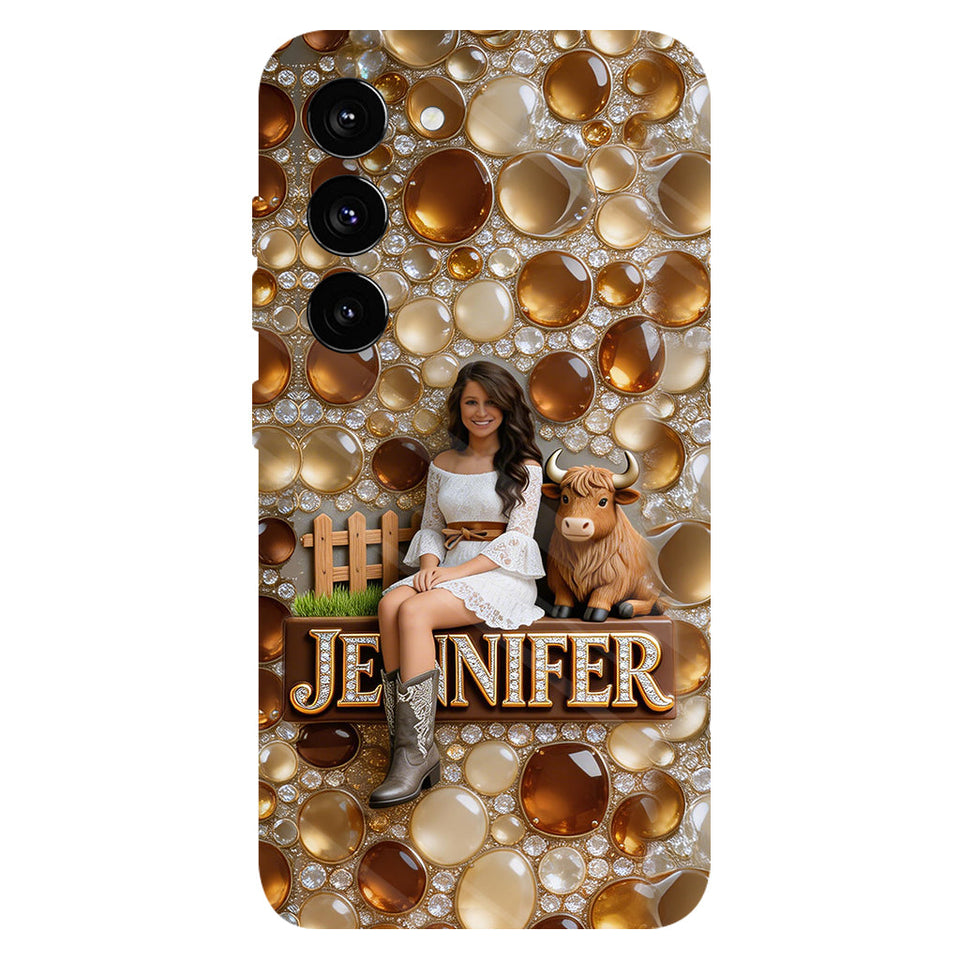 Just A Girl Who Loves Highland Cows - Personalized Highland Cow Full Print Phone Case