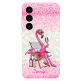 Be a Flamingo In a Flock of Pigeons - Personalized Flamingo Full Print Phone Case