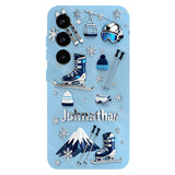 Skiing Makes Me Happy - Personalized Skiing Full Print Phone Case