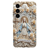 Tu es protégé(e) à jamais par Marie - Coque de téléphone personnalisée avec texte chrétien intégral