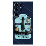 Officer, Police Uniform, Badge and Handcuffs - Personalized Police Officer Full Print Phone Case
