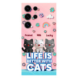 Life Is Better With A Cat - Personalized Cat Full Print Phone Case