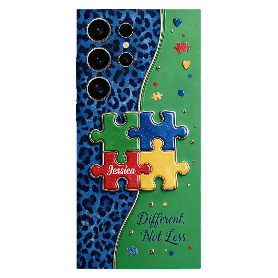 Different Not Less - Personalized Autism Awareness Full Print Phone Case
