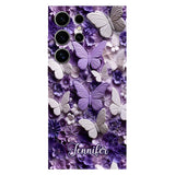 Purple Butterflies - Personalized Butterfly Full Print Phone Case