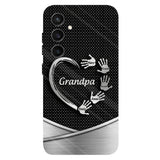 Grandpa Dad Kids Handprints - Personalized Father Full Print Phone Case