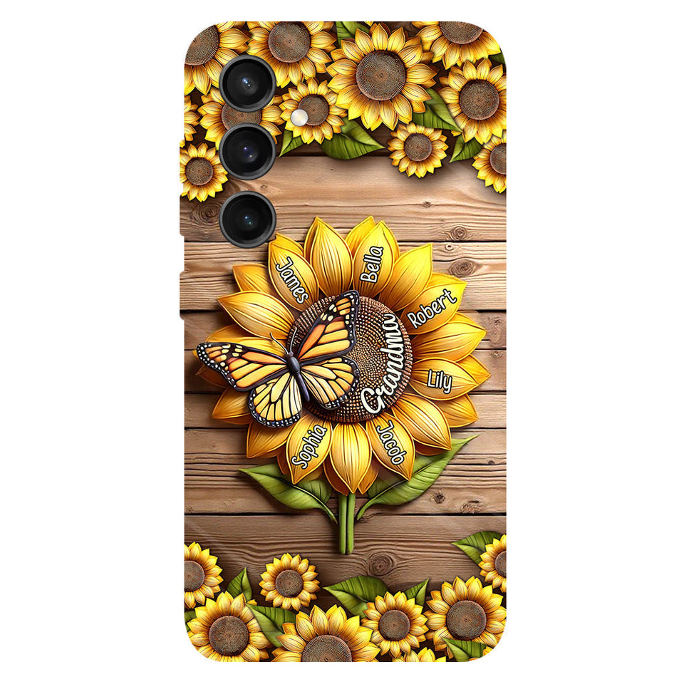 You Are My Sunshine Grandma Mom - Personalized Grandma Full Print Phone Case
