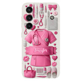 Nursing Is A Work Of Heart - Personalized Nurse Full Print Phone Case