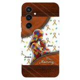 L'amour d'une mère - Coque de téléphone personnalisée avec impression intégrale pour la sensibilisation à l'autisme