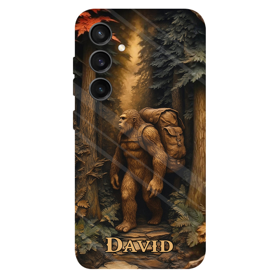 Sasquatch In Forest - Personalized Hiking Full Print Phone Case