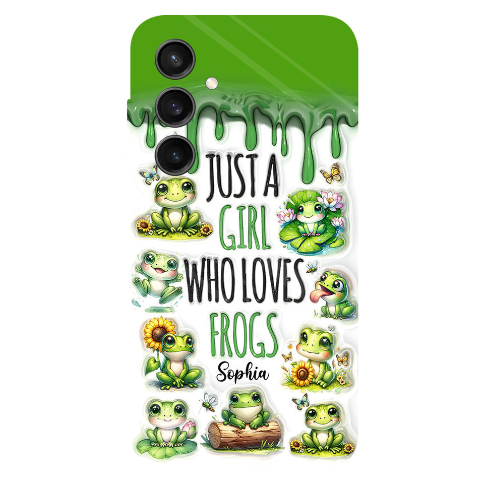 Just A Girl Who Loves Frogs - Personalized Frog Full Print Phone Case
