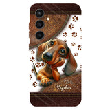 Cute Dachshund - Personalized Dog Full Print Phone Case