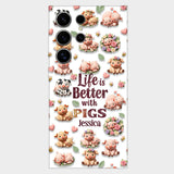 Just A Girl Who Loves Pigs - Personalized Pig Lover Full Print Phone Case