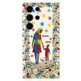 Tu ne marcheras jamais seul - Coque de téléphone personnalisée avec impression intégrale pour la sensibilisation à l'autisme