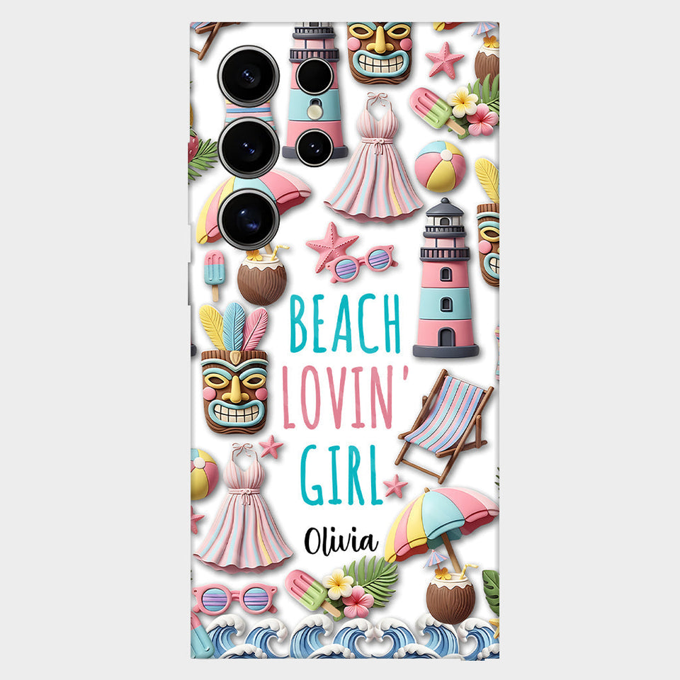 Beach Lovin' Girl - Personalized Sea Lover Full Print Phone Case