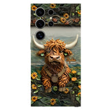 Cute Highland Cow - Personalized Highland Cow Full Print Phone Case