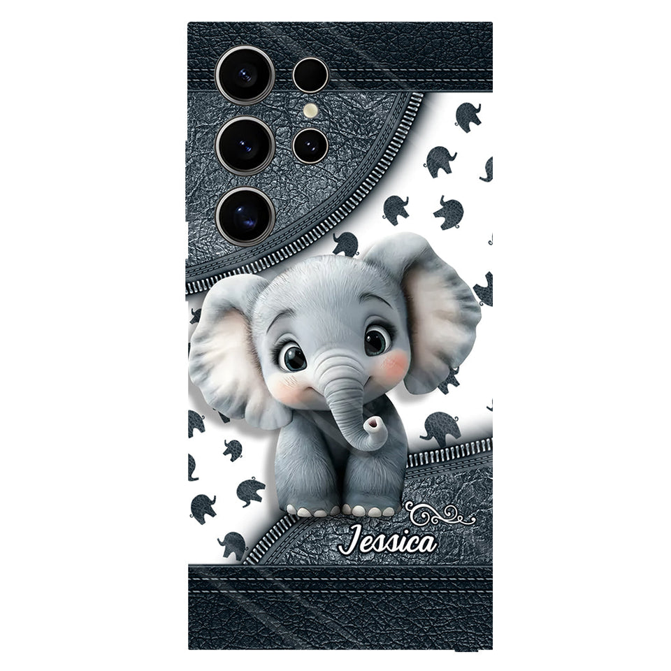 Cute Baby Elephant - Personalized Elephant Full Print Phone Case