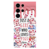 Just A Girl Who Loves Pigs - Personalized Pig Lover Full Print Phone Case