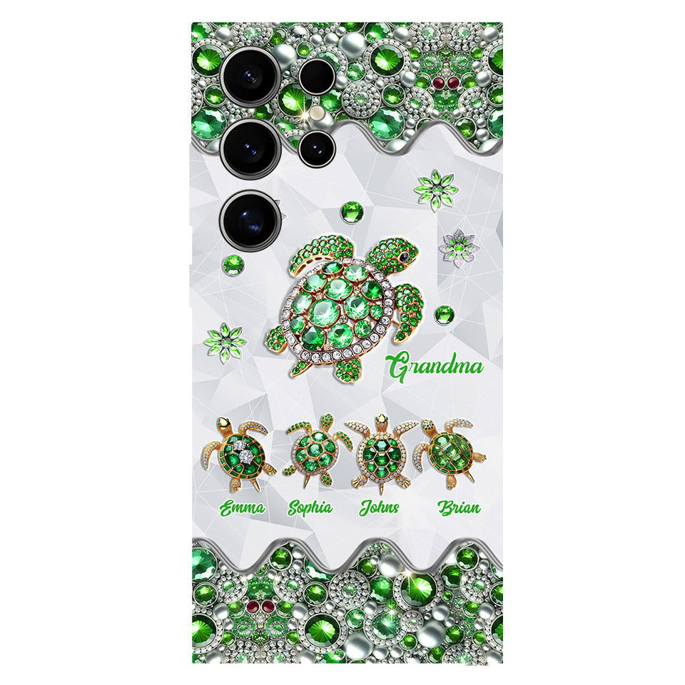 Grandma Of Little Turtles - Personalized Grandma Full Print Phone Case