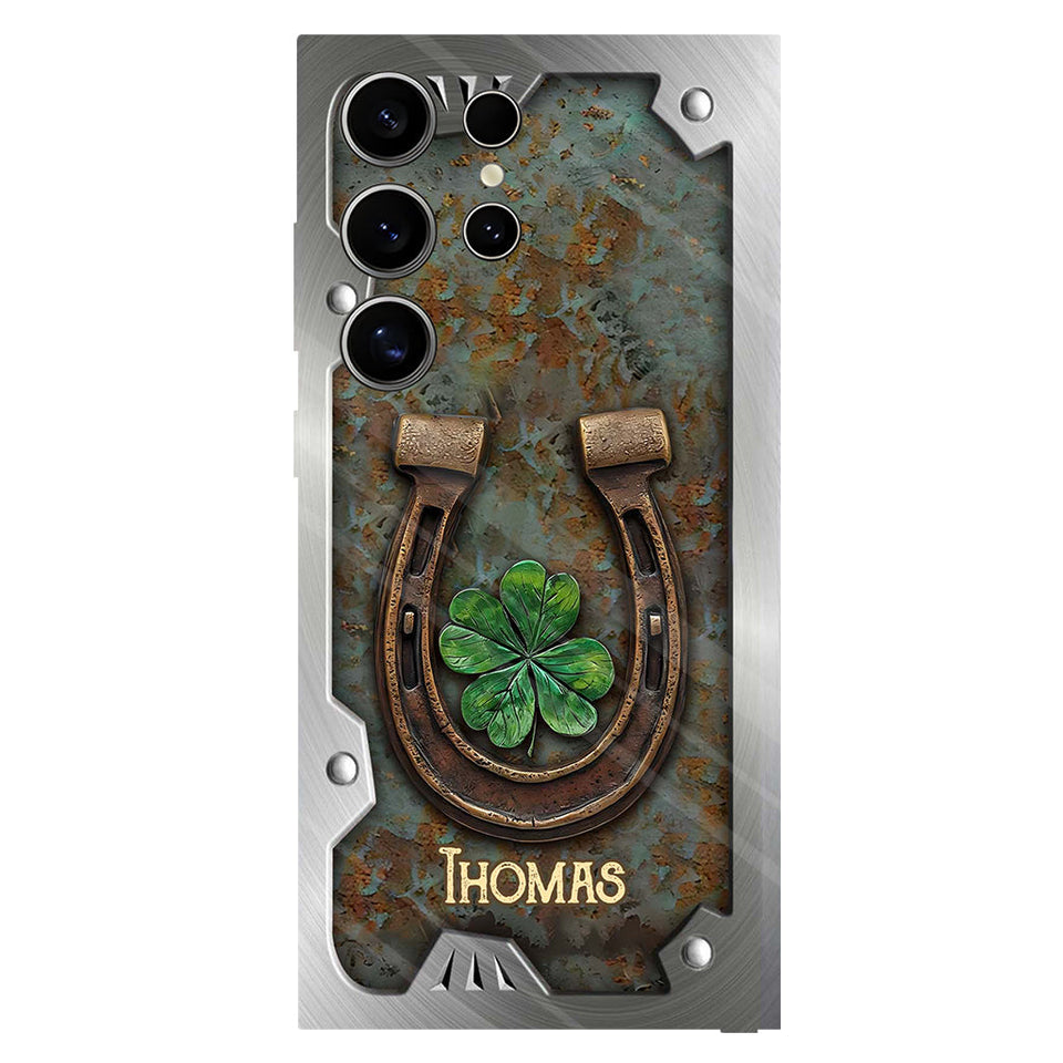 Lucky Horseshoe Shamrock - Personalized Horse Full Print Phone Case