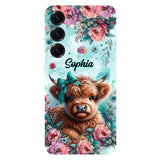 Baby Highland Cow - Personalized Highland Cow Full Print Phone Case