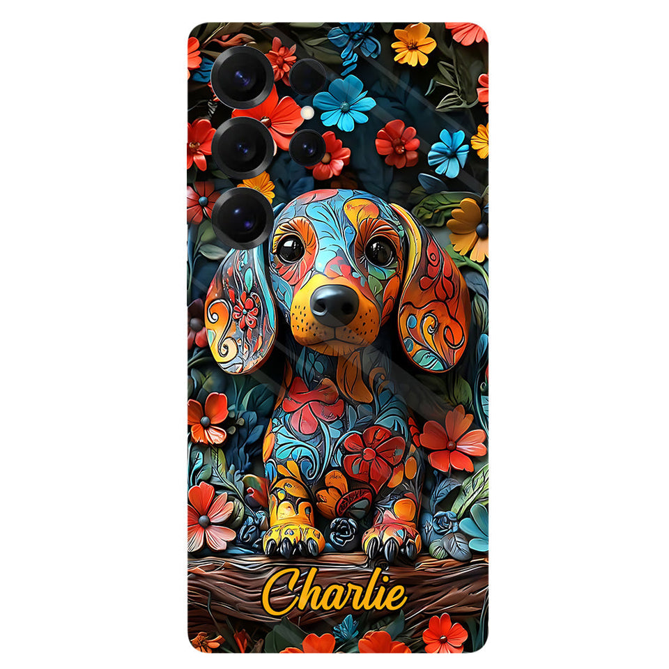 Love Dachshund - Personalized Dog Full Print Phone Case