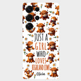 Just A Girl Who Loves Highland Cows - Personalized Highland Cow Full Print Phone Case