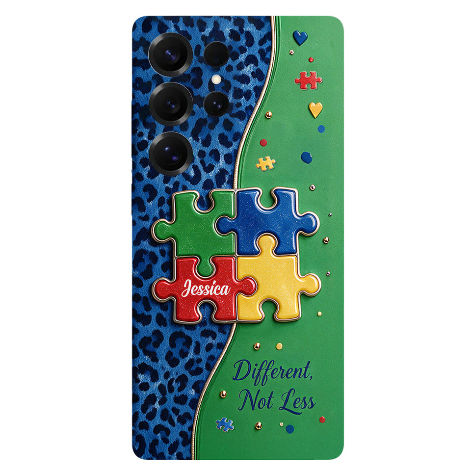 Different Not Less - Personalized Autism Awareness Full Print Phone Case