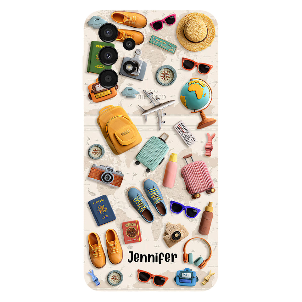 Just A Girl Who Loves Traveling - Personalized Travelling Full Print Phone Case