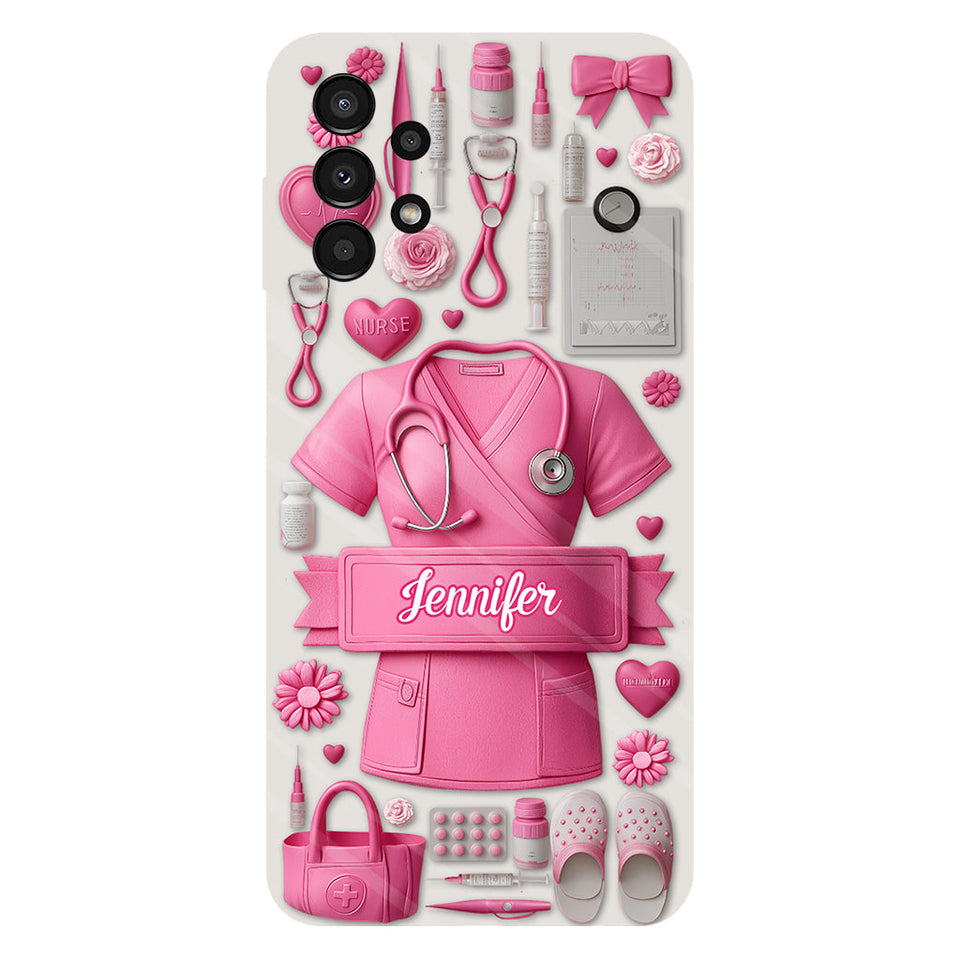 Nursing Is A Work Of Heart - Personalized Nurse Full Print Phone Case