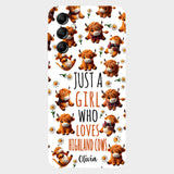 Just A Girl Who Loves Highland Cows - Personalized Highland Cow Full Print Phone Case