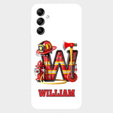 Alphabet Firefighter - Personalized Firefighter Full Print Phone Case