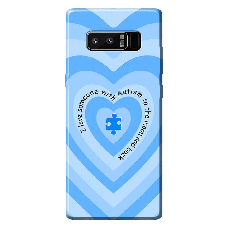 Coque de téléphone « J'aime quelqu'un qui a de l'autisme »