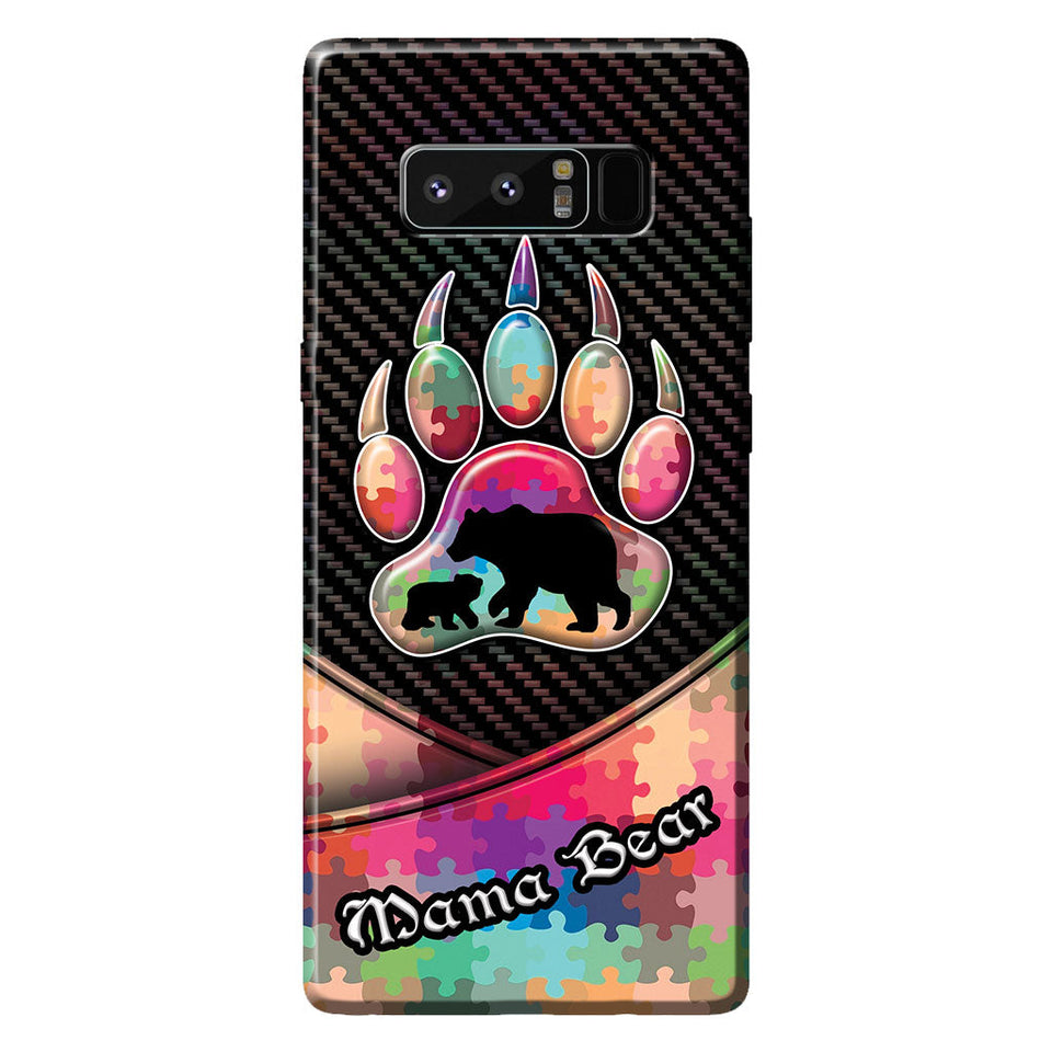 Coque de téléphone Maman Ours - Sensibilisation à l'autisme