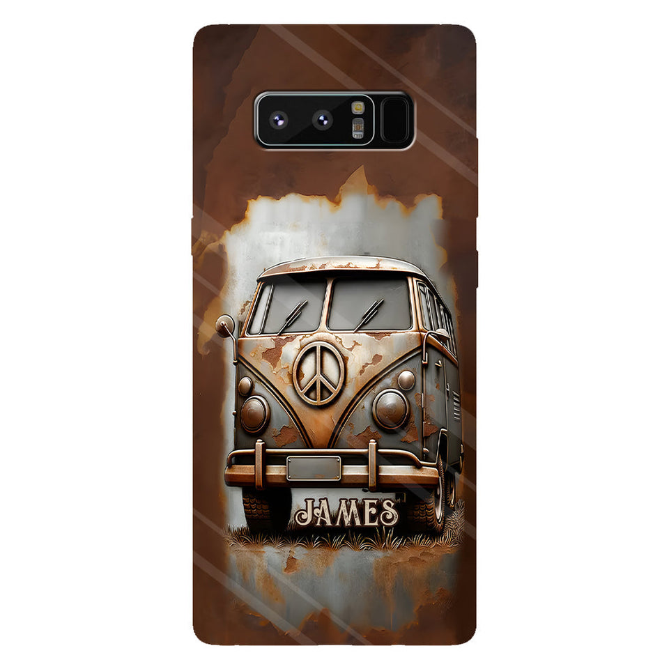 Camper Van Peace Symbol Vintage Soul - Personalized Hippie Full Print Phone Case