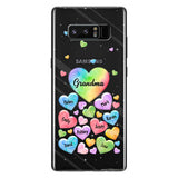 Colorful Heart Of Grandma Mother - Gift for grandma, grandma, mom - Personalized Clear Phone Case