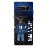 Zodiac Denim Girl - Personalized Horoscope Clear Phone Case