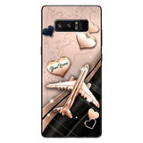 Airplane Rose Gold - Personalized Travelling Phone Case With 3D Pattern Print