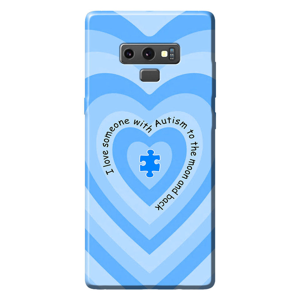 Coque de téléphone « J'aime quelqu'un qui a de l'autisme »