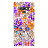 Floral Skull - Personalized Skull Full Print Phone Case